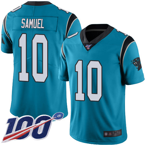 Carolina Panthers Limited Blue Men Curtis Samuel Alternate Jersey NFL Football #10 100th Season Vapor Untouchable->carolina panthers->NFL Jersey